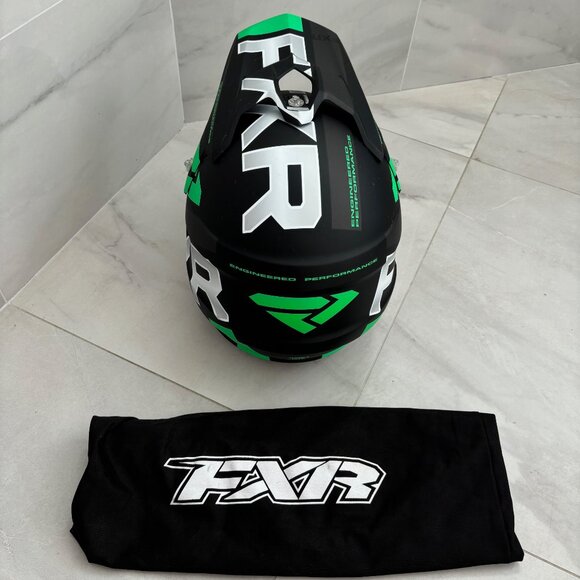 FXR Racing Black/Lime Torque Team Helmet - Size Medium - Picture 5 of 6